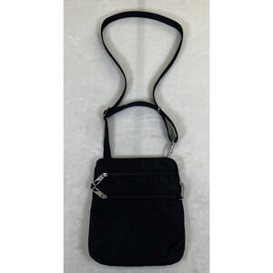 NWOT P3 Travelon Classic Slim Anti-Theft Double-Zip Crossbody Bag Black Charity